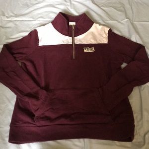 PINK HOODIE 1/4 ZIP